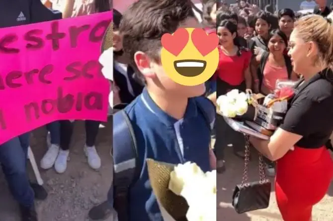 Estudiante de secundaria le pide a su maestra ¡que sea su novia! (+VIDEO)