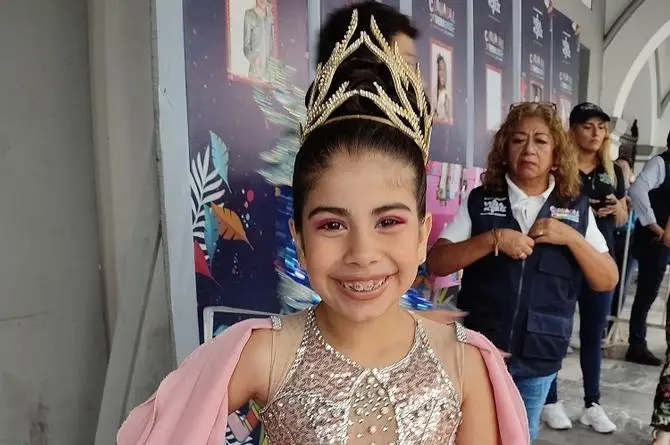 ¡Ganó! Daniela Rivera, reina infantil electa del Carnaval de Veracruz 