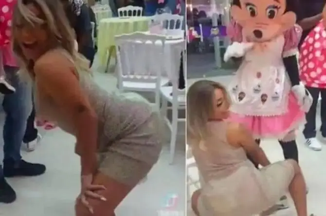 'Perrea' con vestido transparente en la fiesta de su hijita ¡Y se la acaban! (+video) 