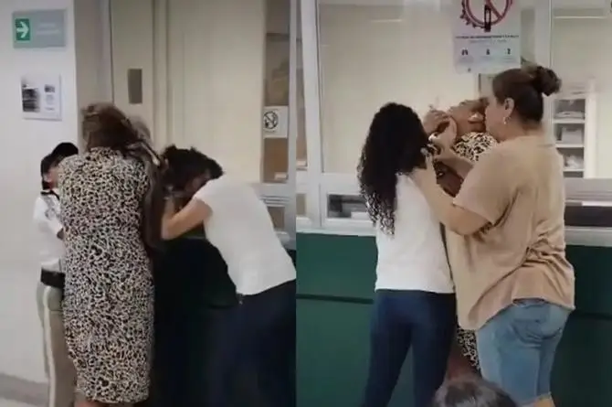Dos mujeres se agarran a golpes en el IMSS de Veracruz (+video)