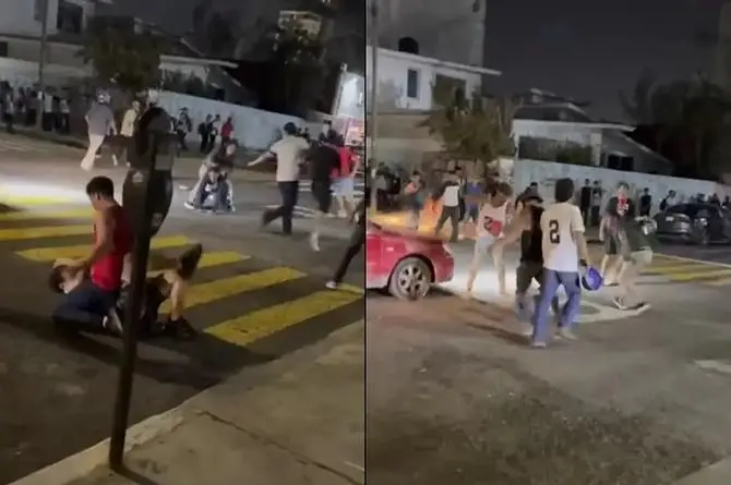 ¡Patadas y puñetazos! Batalla campal de estudiantes del Cetmar Veracruz (+video)
