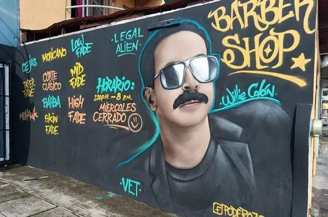 Willie Colón comparte imagen de mural de jarocho que lo pinto en barbería de Veracruz (+fotos)