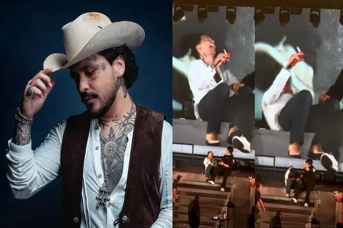¡Pasado de copas! Christian Nodal genera polémica tras su concierto en Lagos de Moreno 
