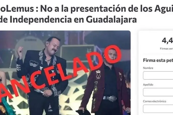 Juntan firmas para cancelar concierto de los Aguilar en el Grito de Guadalajara