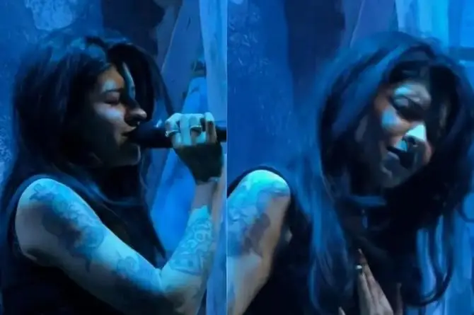 Cazzu rompe en llanto en pleno concierto ¿Se acordó de Christian Nodal?