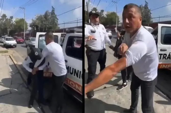 Agente de tránsito muerde a conductor al resistirse a entregar su licencia (+video)