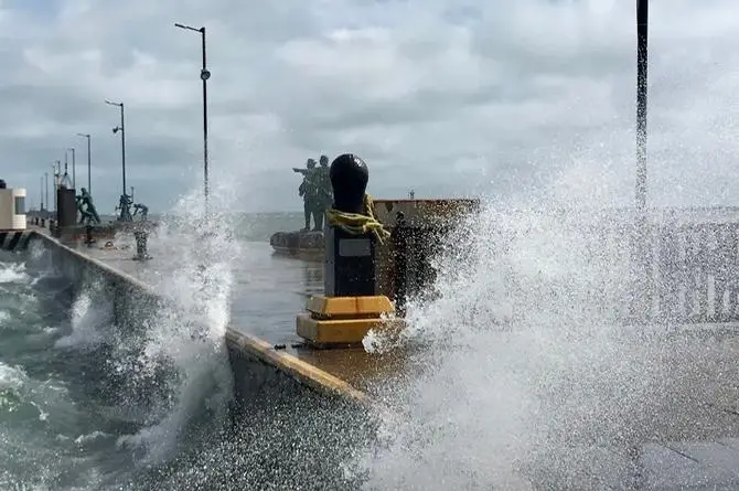 Norte continúa afectando la costa de Veracruz; se pronostican fuertes rachas 