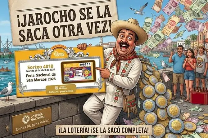 Se la saca otra vez un jarocho ¡La lotería!