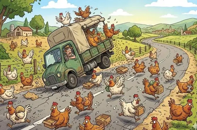 ¡Qué gente! Rapiña de pollo, no dejaron ni las plumas (+video)