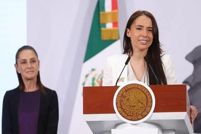¡Privada! Confunden a Majo Aguilar con Ángela Aguilar en 'La Mañanera' (+video)