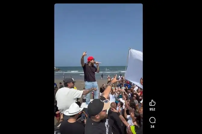 ¡Sorpresa! Grupo Frontera arma tremenda fiesta en playas de Veracruz (+videos)