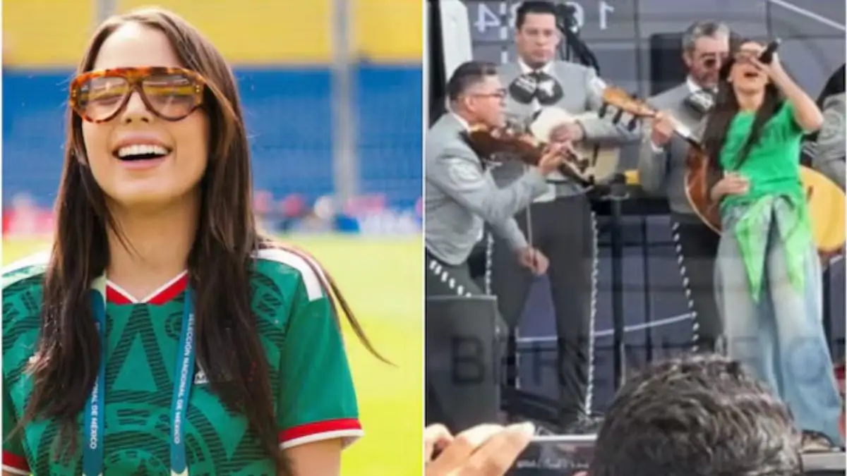 Majo Aguilar canta a capela tras falla en su equipo de sonido por la lluvia