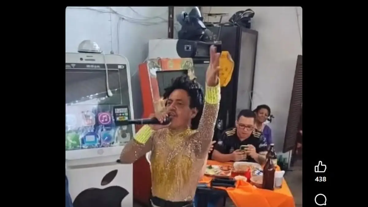 ¡Con razón le quedaba apretado! El traje viral de Macumba tiene reporte de robo